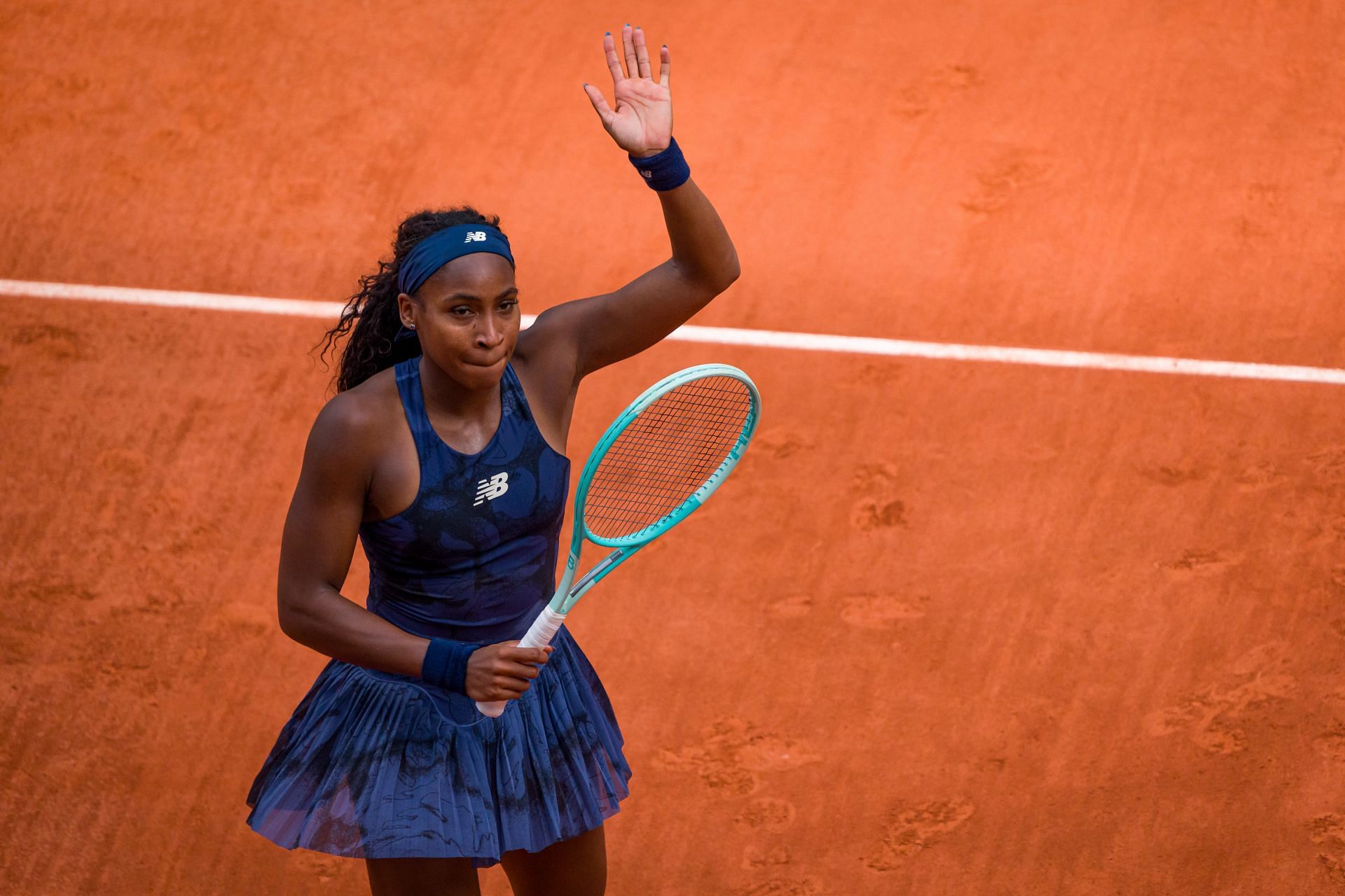 Gauff at the 2025 French Open (Source: Getty)